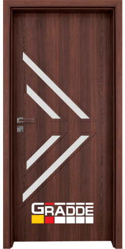 Интериорна врата Gradde Paragon Glas 3-4, цвят Шведски дъб