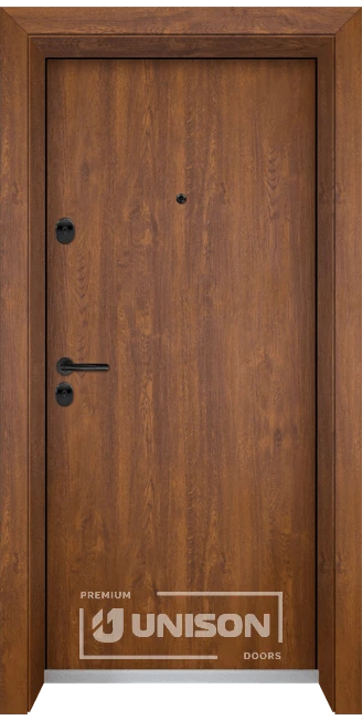 Входна врата Унисон Оптима 210, цвят Златен дъб