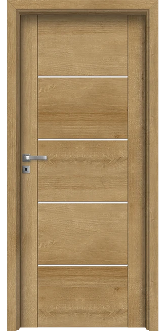 Интериорна врата Invado Aristo модел 5 Satinato Glass European Oak